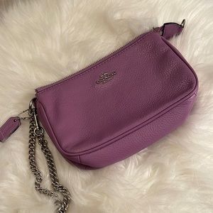 COACH purple clutch wristlet purse